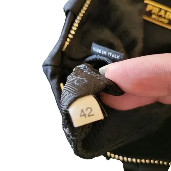 Prada Bow-Detailed Nylon Wristlet Clutch in Black - Picture 5 of 16